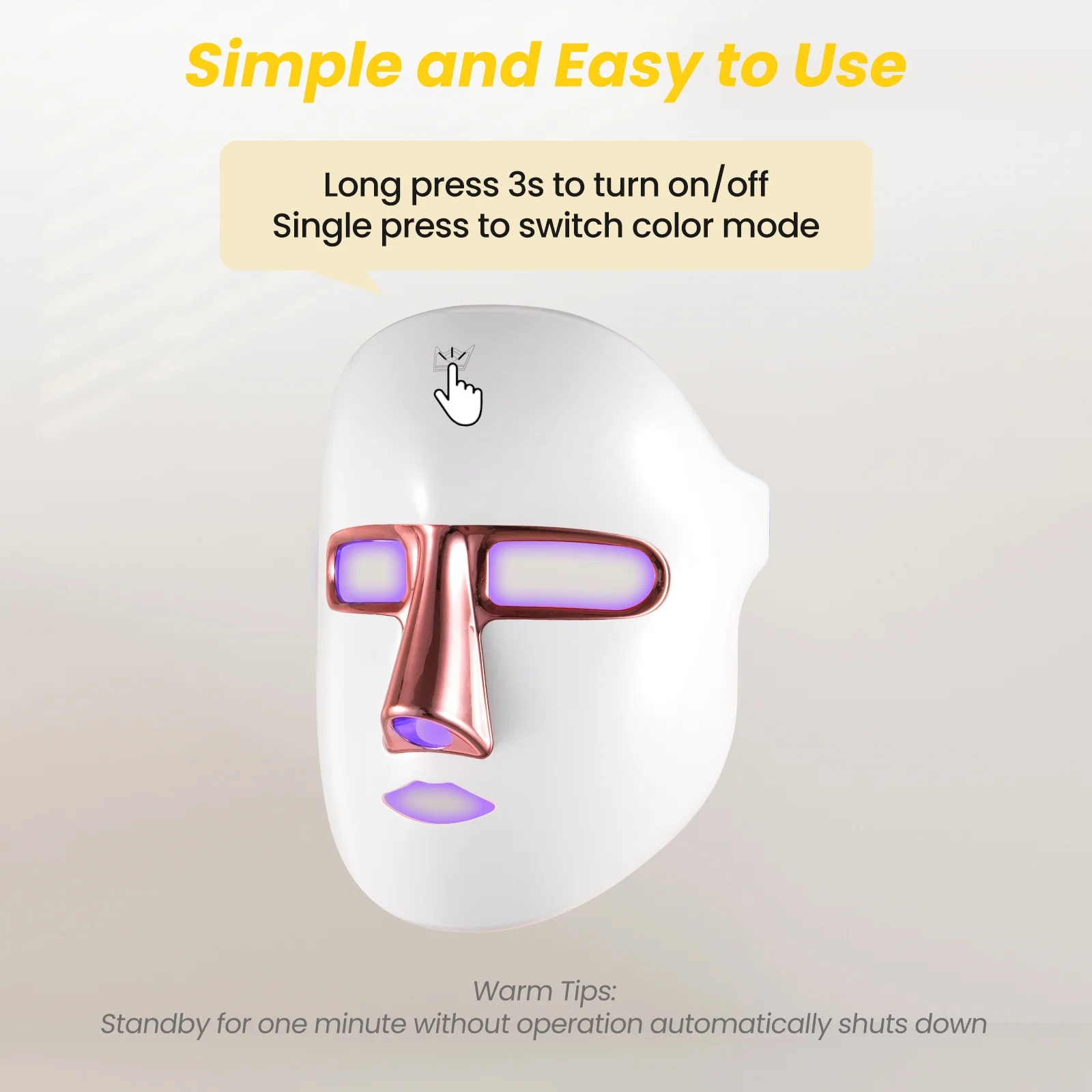 LED Face Mask – Fight Acne & Breakouts with 7-Color Light Therapy - Image 2