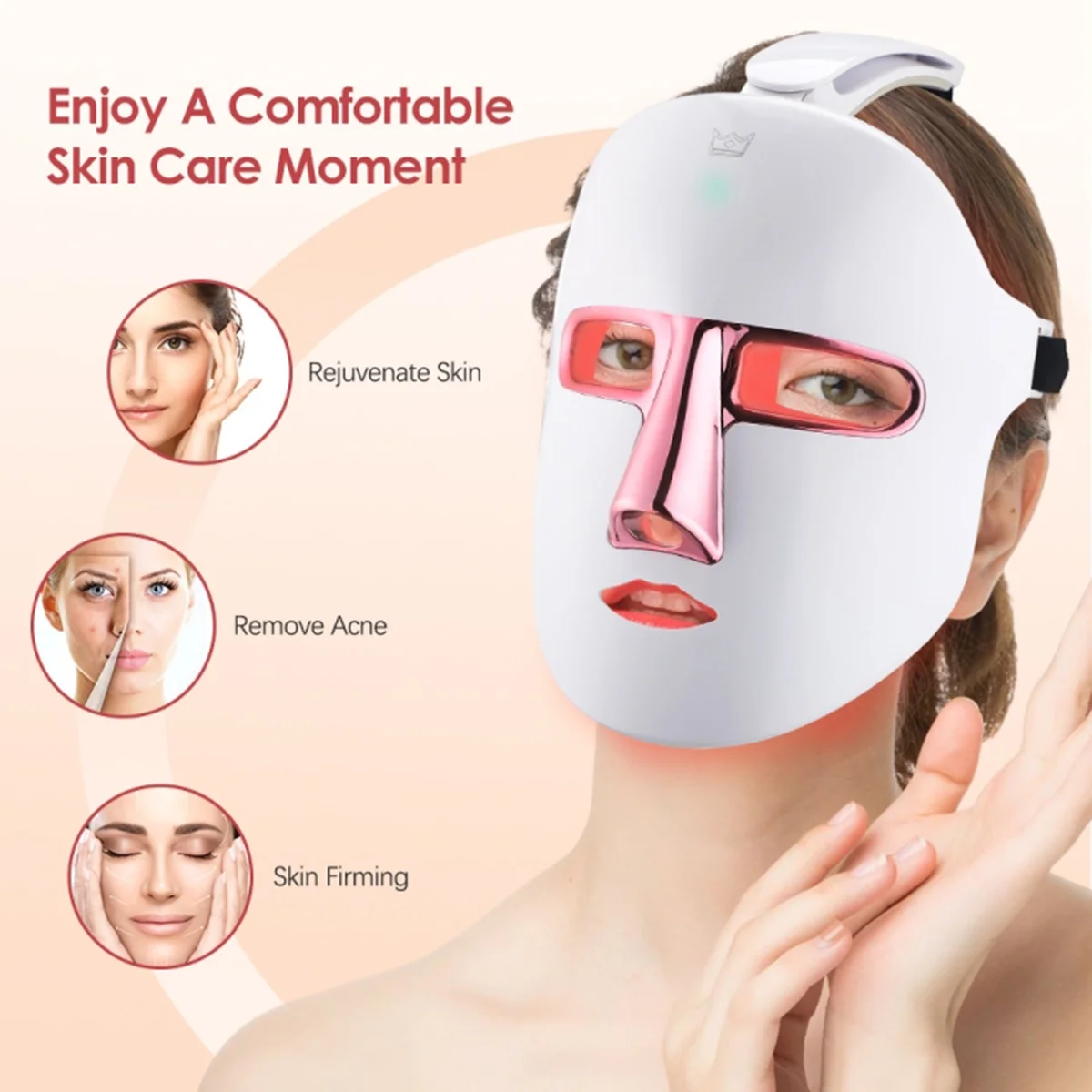 LED Face Mask – Fight Acne & Breakouts with 7-Color Light Therapy - Image 3