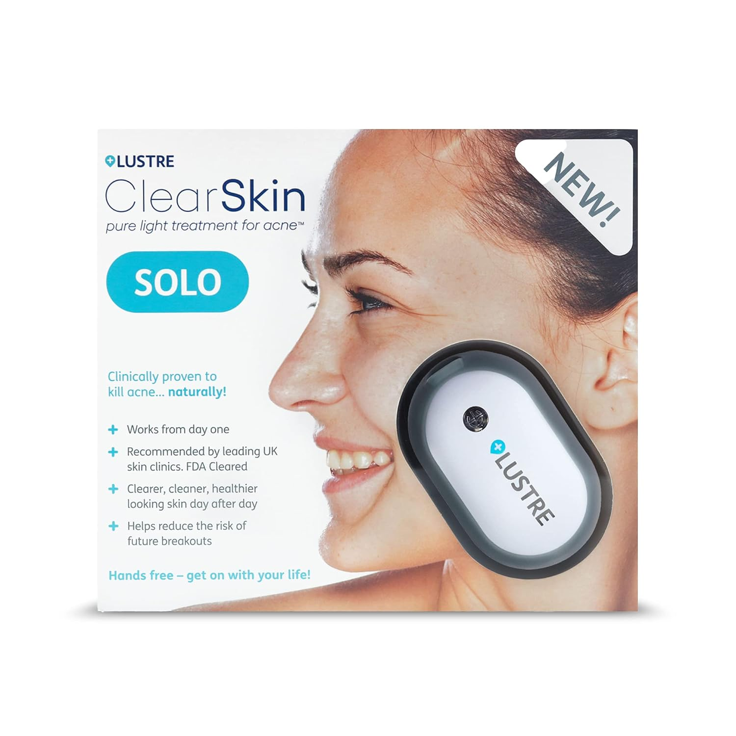 Solo - Blue Light Acne Treatment Device, Uv-Free &Wireless | LED Therapy for Face and Body Acne, Spots and Blemishes |